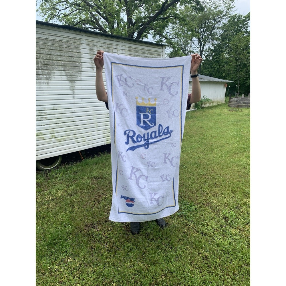 Vintage Kansas City Royals Beach Towel Baseball Pepsi 28x55 Retro MLB Promo 80s